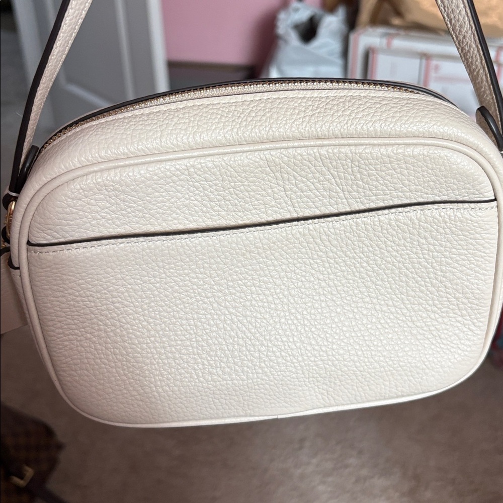 COACH Pebbled Leather Crossbody Bag in White - Picture 4 of 9